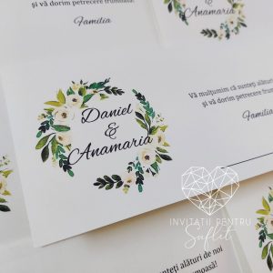 Plicuri bani cerc floral verde