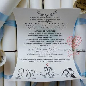Invitație tip papirus