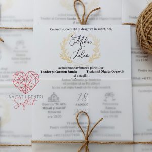Invitație delicată simple rustic