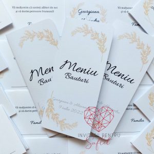 Meniu rustic theme