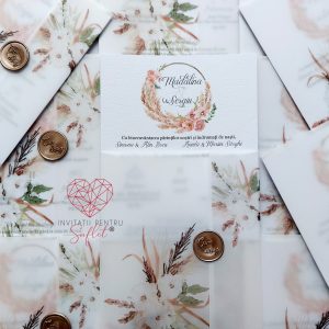 Invitație delicată boho style