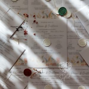 Invitație delicată nuanțe de toamnă