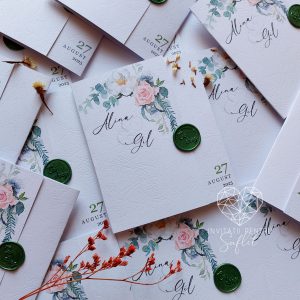 Invitație minimalist flower