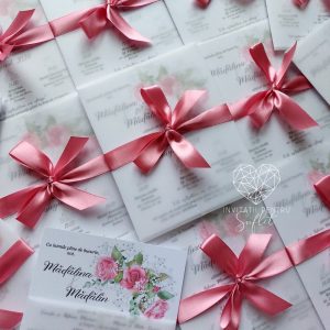 Invitație delicată pinkish